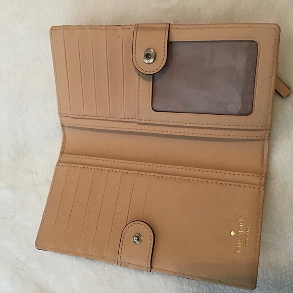 Kate Spade Grove Street Dune Stripe Staci Slim Bifold Wallet - Picture 3 of 10